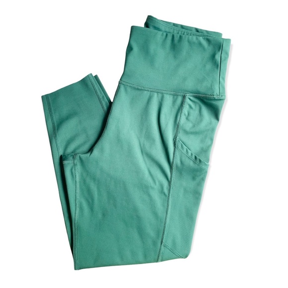 AE NWOT Teal High Waisted Pocket Leggings - Picture 2 of 5